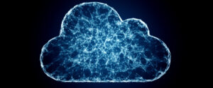 Cloud computing, IT symbol of the cloud technologies.