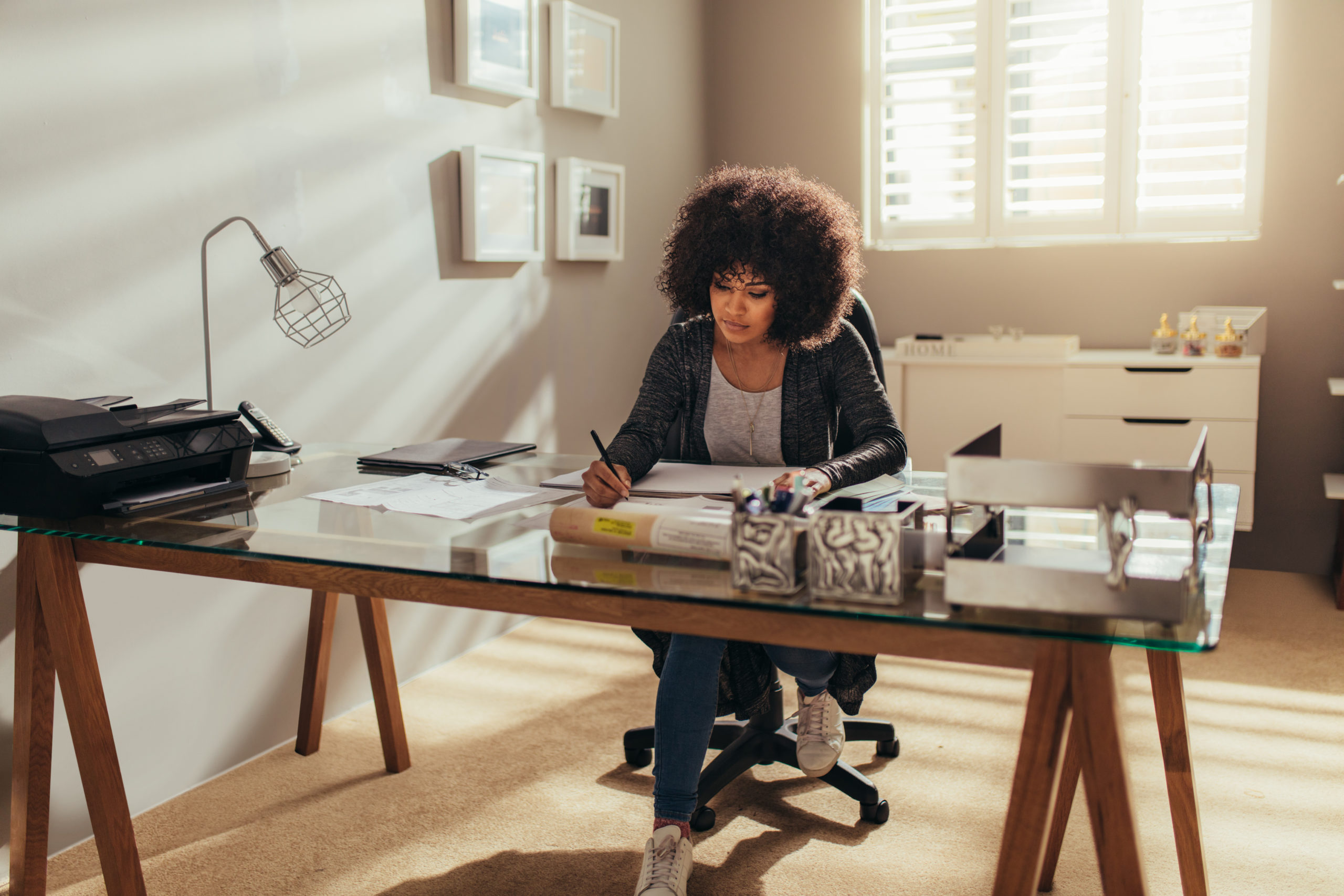 Working from a home office