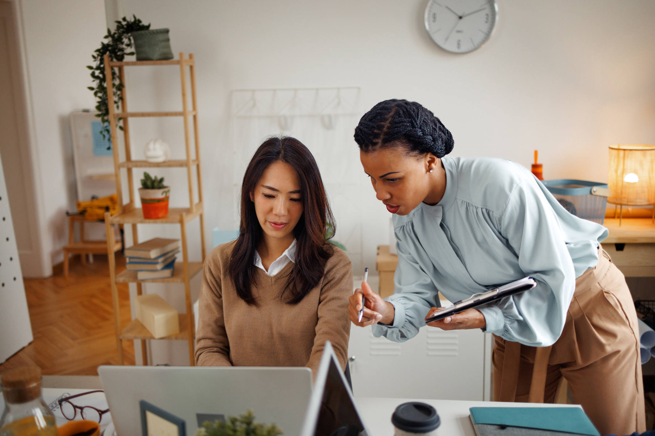Sole trader with employee in home office