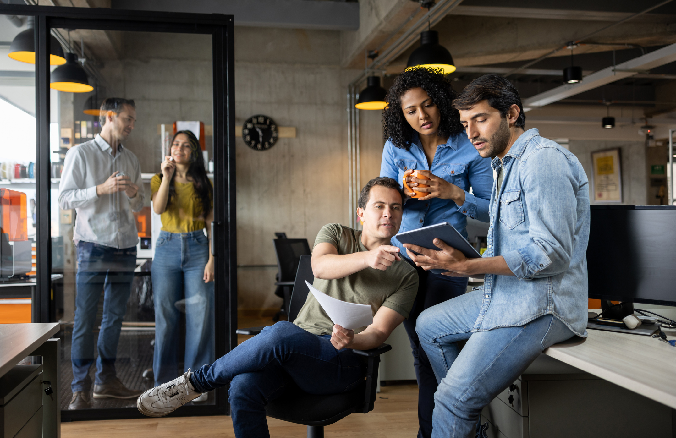 Workers at start-up office