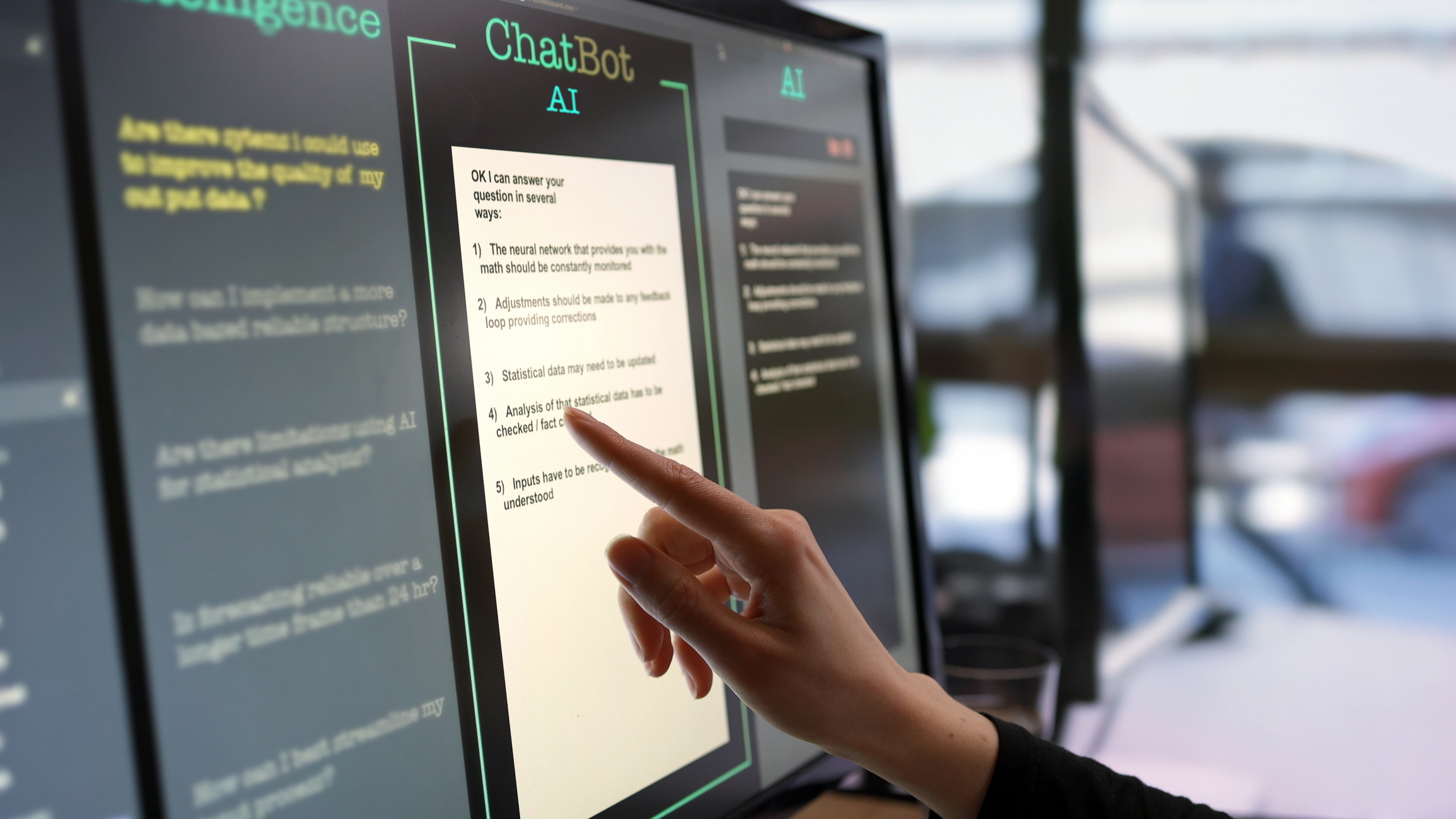 Person using an AI chatbot