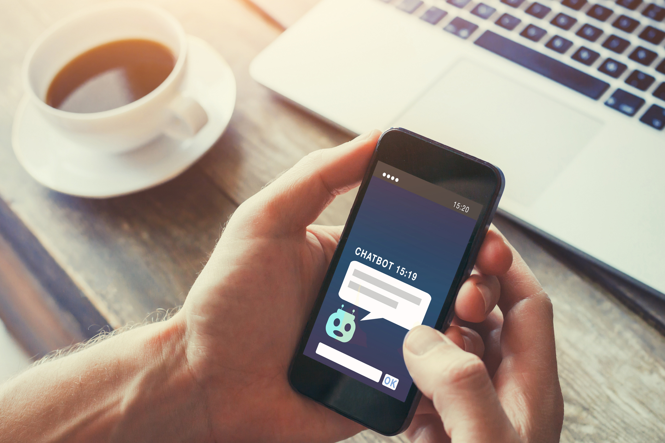 AI chatbot on mobile phone