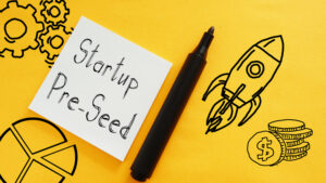 Startup Pre-Seed is shown using a Post-It